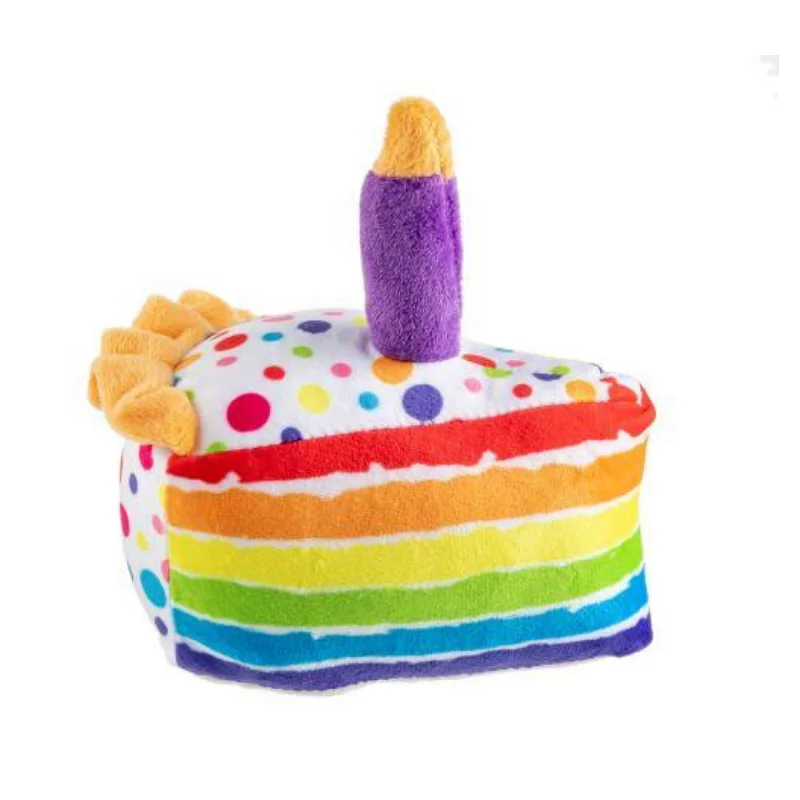 Birthday Cake Slice Dog Toy