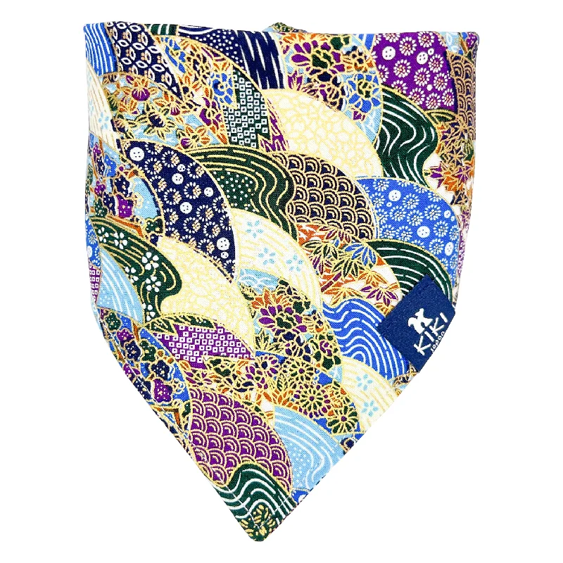 Blue Traditional Japanese Pattern II Pet Bandana