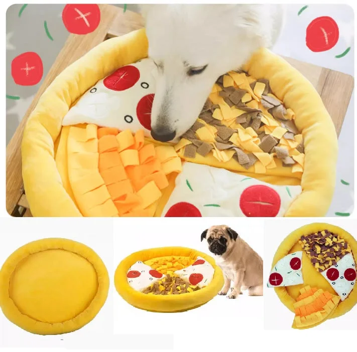 - Natural rubber pet toysLarge Snuffle Mat /Interactive Treat Hiding IQ Toy For Nosework and Slow Feeder Bowl for Pets