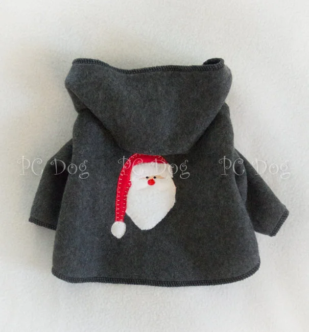 Charcoal Santa Fleece Hoodie