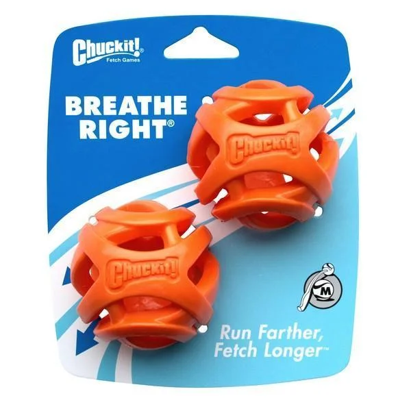 - Cat teasers selectionChuckit Breathe Right Fetch Ball Medium Dog Toy 2 Pack