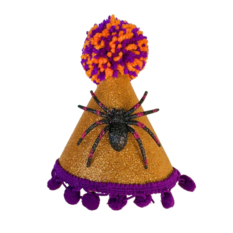 - Pet toy DIY tutorialsCoco & Pud Halloween Dog Party Hat Orange/Purple Glitter Spider