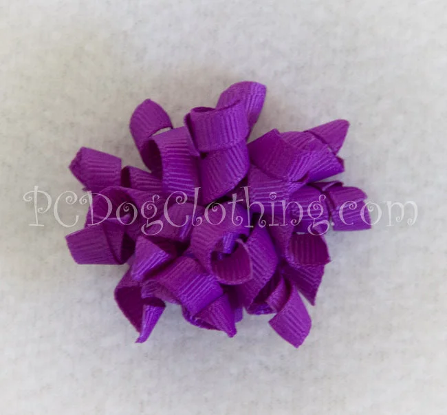 Deep Purple Curly Hair Bow SCB15