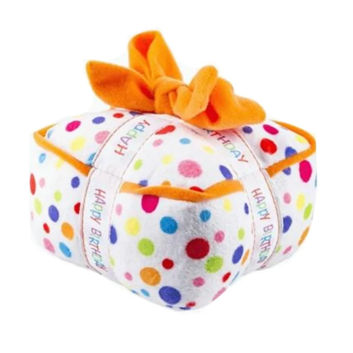 Pet toysHappy Birthday Gift Box Dog Toy