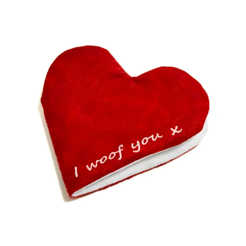 - Outdoor dog toy selectionI Woof You Valentine's Heart Card Dog Toy