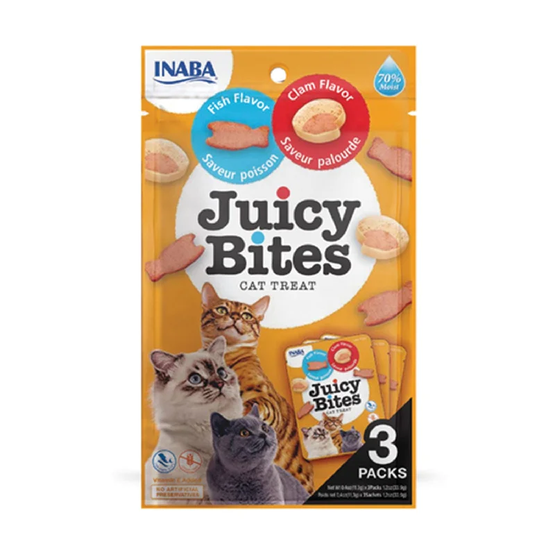 Inaba Juicy Bites Fish & Clam Cat Treats 3pk