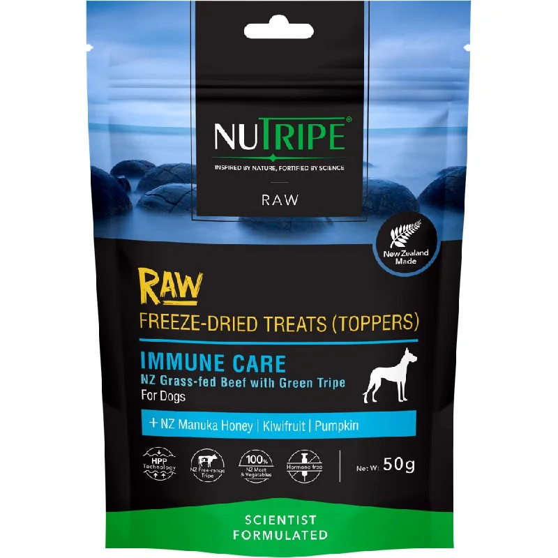 $3 OFF: Nutripe Raw Immune Care Beef With Green Tripe Freeze-Dried Dog Treats (Toppers) 50g