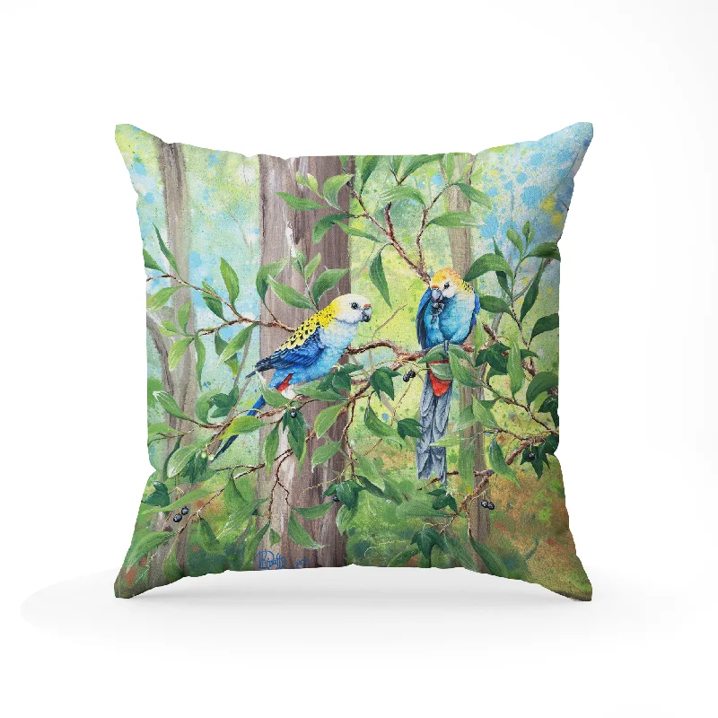 Pale Headed Rosella Square Cushion Cover