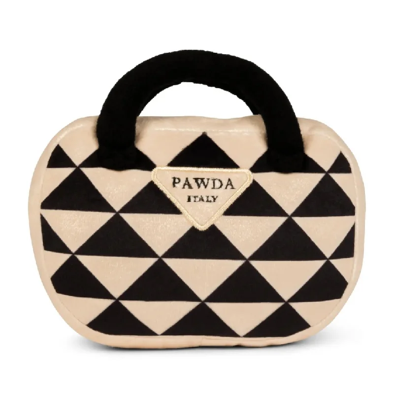 - Cat teasers selectionPawda Handbag Dog Toy - Black & Beige