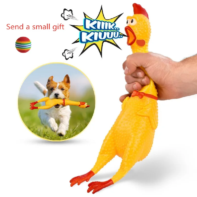 - How to clean pet toysPets Dog Toys Screaming Chicken Squeeze Sound Toy for Dogs Super Durable & Funny Squeaky Yellow Rubber Chicken Dog Chew Toy