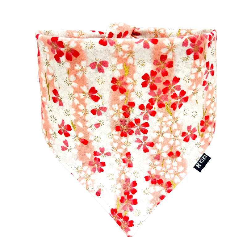 Pink Falling Cherry Blossom Pet Bandana