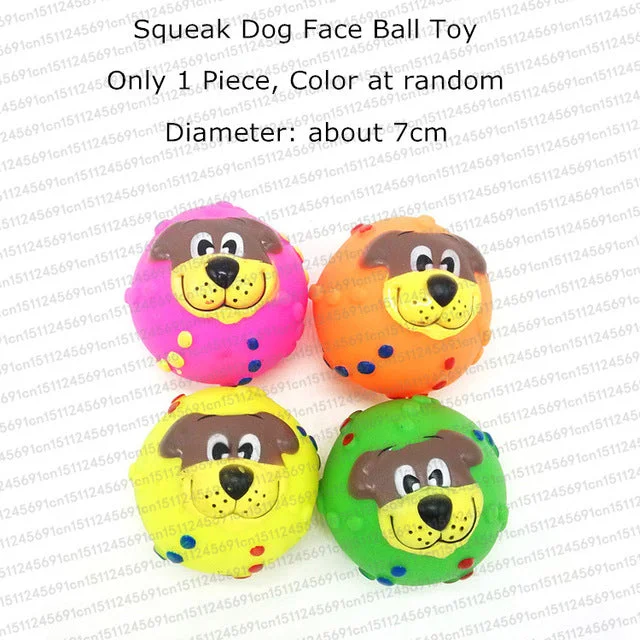 dog face ball toy