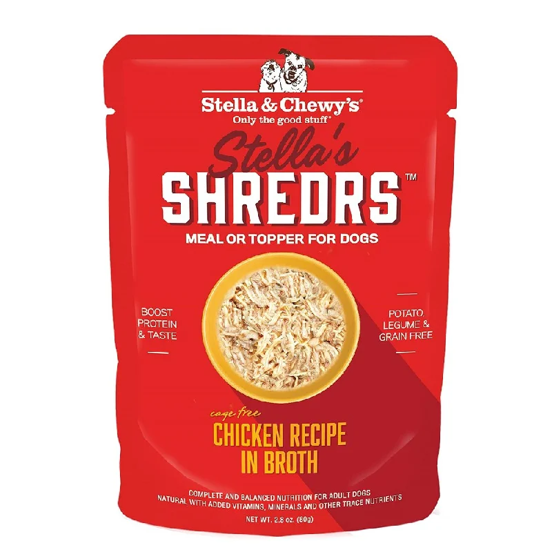 Stella's Shredrs Chicken Recipe in Broth Dog Pouch