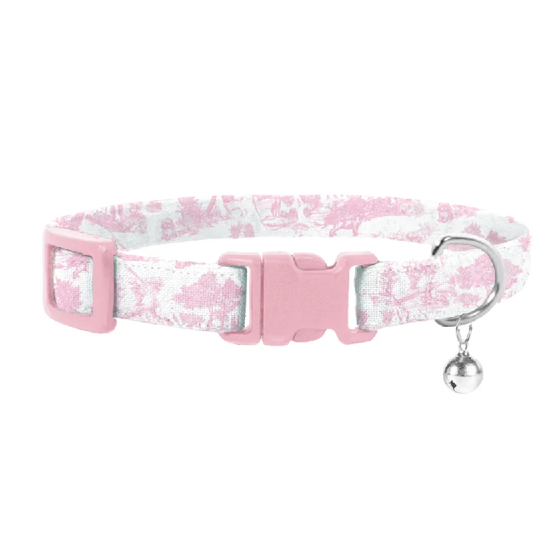 Toile de Chien Rose Cat Safety Collar & Bell